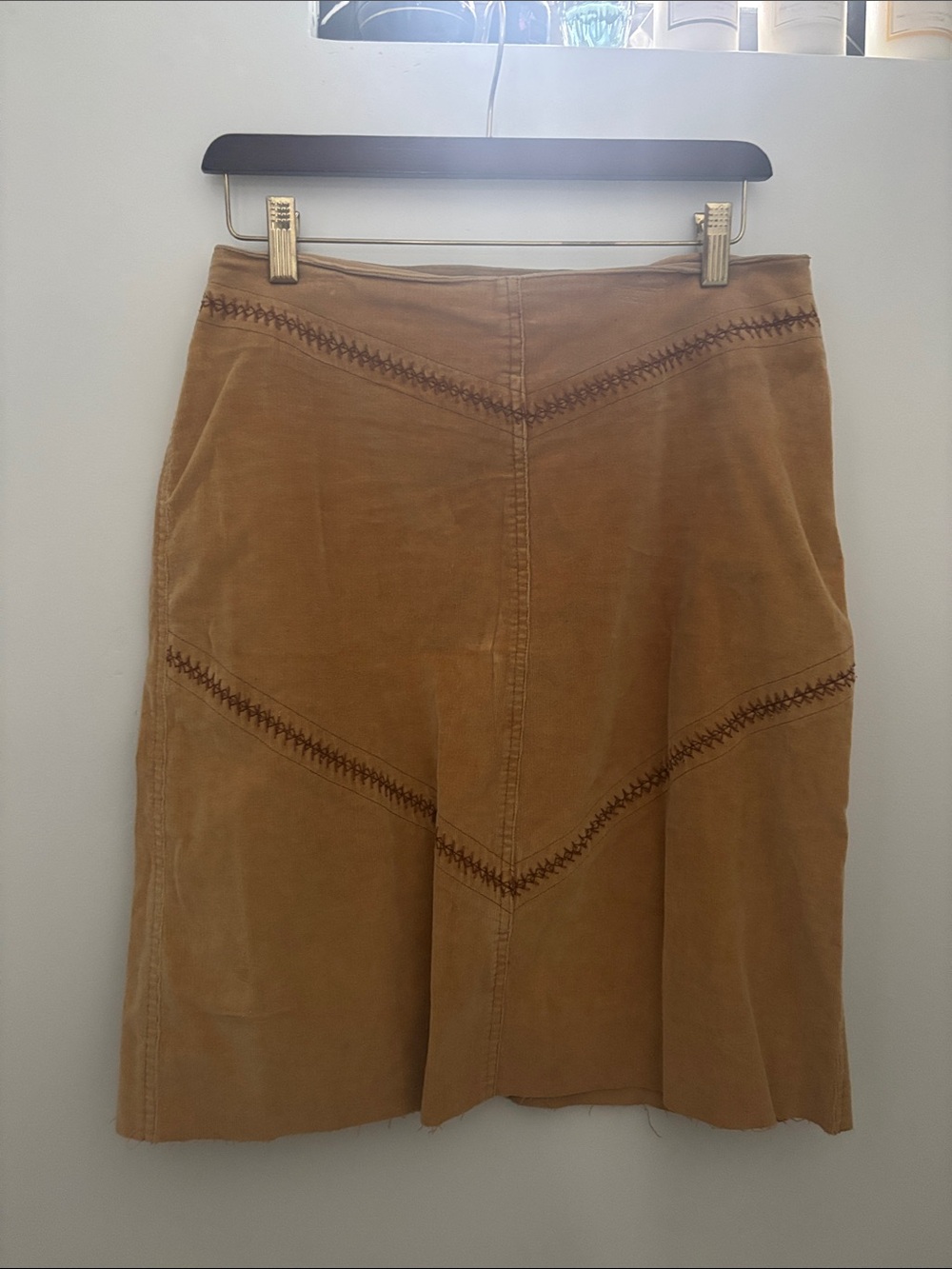 St. John's Bay Camel Suede A-Line Skirt